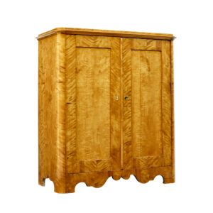 19TH CENTURY SWEDISH BIRCH CUPBOARD