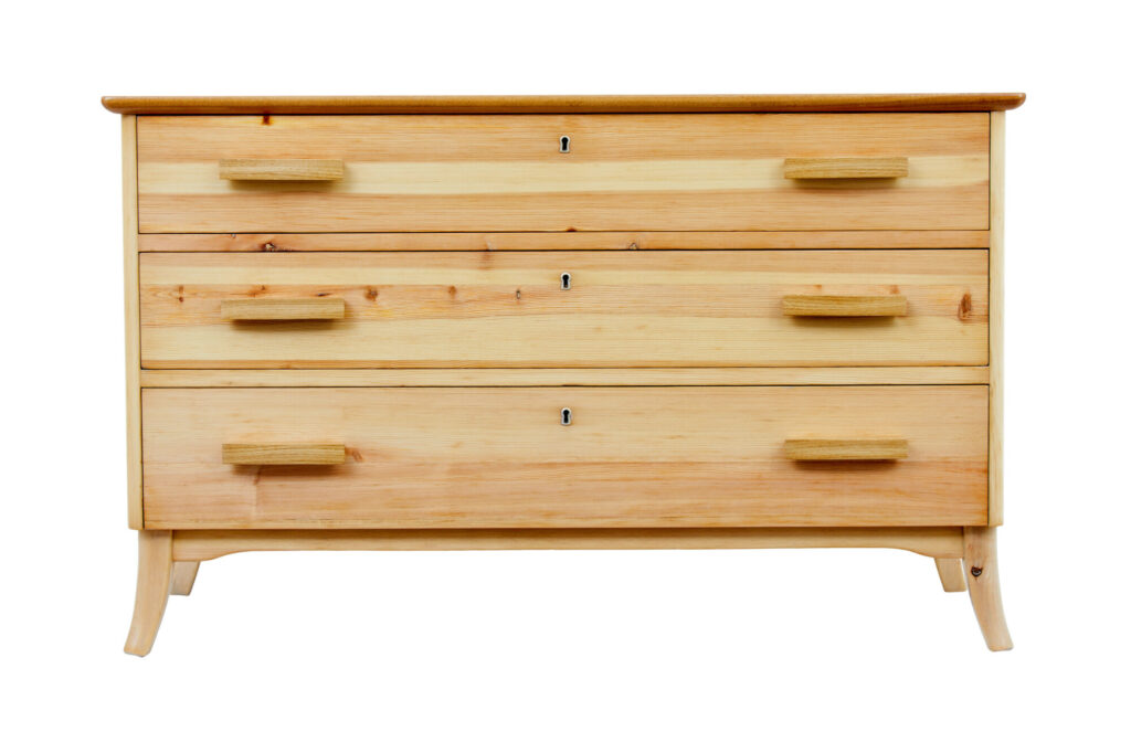 Mid 20th Century Swedish Pine Chest of Drawers — image 6