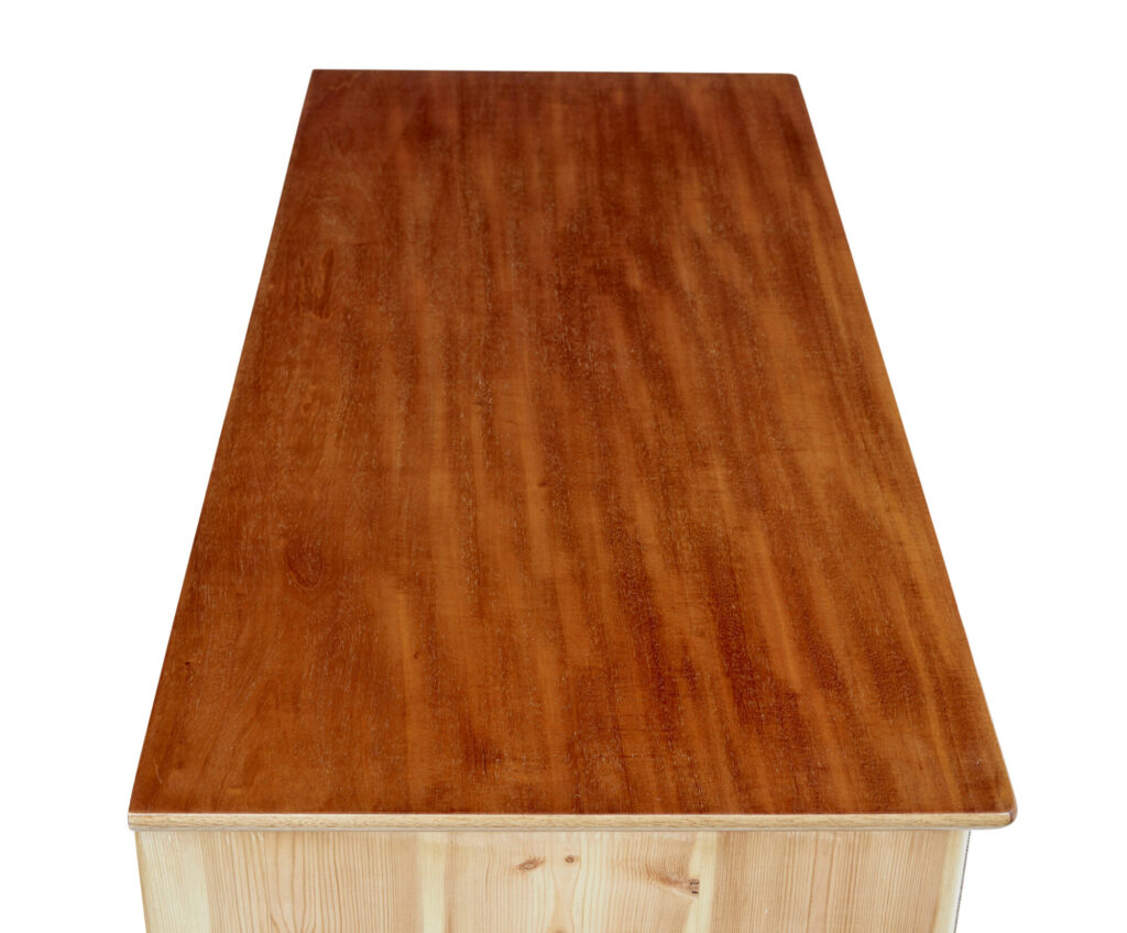 Mid 20th Century Swedish Pine Chest of Drawers — image 8