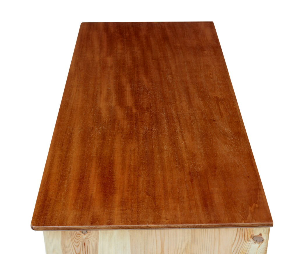 Mid 20th Century Swedish Pine Chest of Drawers — image 7