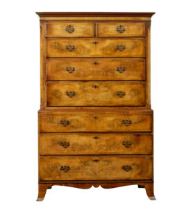 Late Georgian 19th Century Walnut Chest on Chest — thumbnail 8