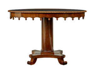 19th Century Flame Mahogany Oval Side Table — thumbnail 3