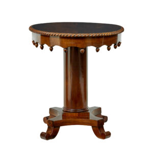 19th Century Flame Mahogany Oval Side Table — thumbnail 2