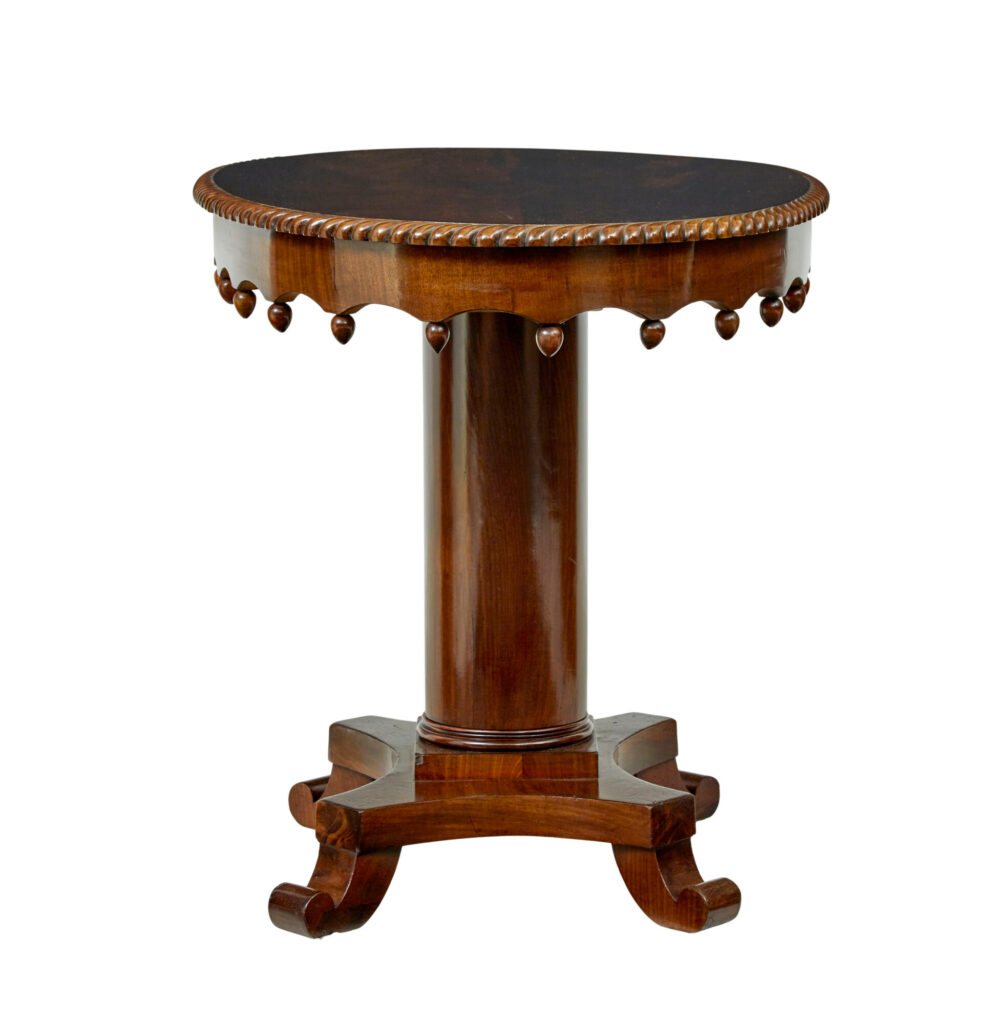 19th Century Flame Mahogany Oval Side Table — image 2