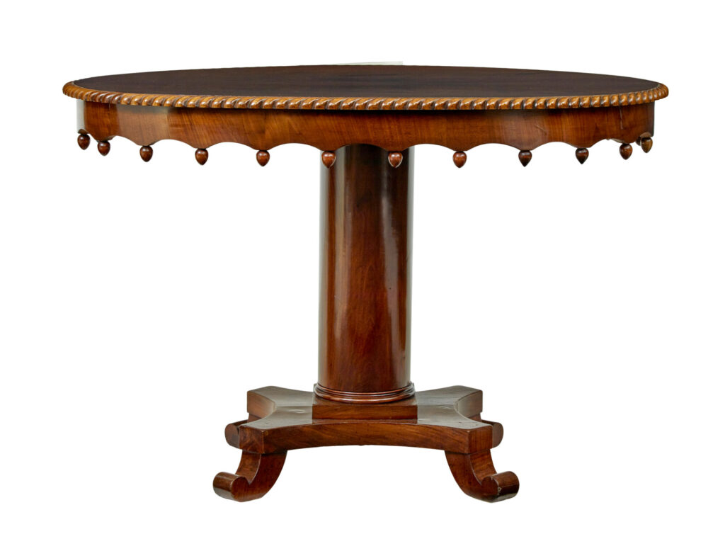 19th Century Flame Mahogany Oval Side Table