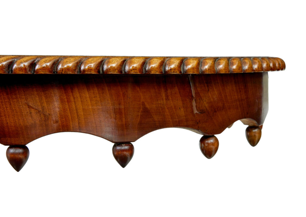 19th Century Flame Mahogany Oval Side Table — image 8
