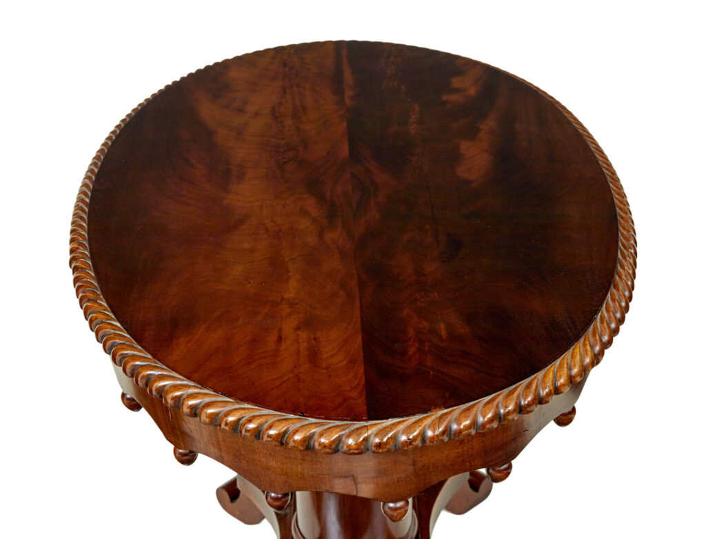 19th Century Flame Mahogany Oval Side Table — image 6