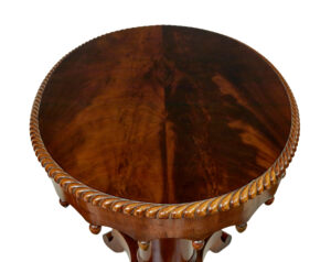 19th Century Flame Mahogany Oval Side Table — thumbnail 5