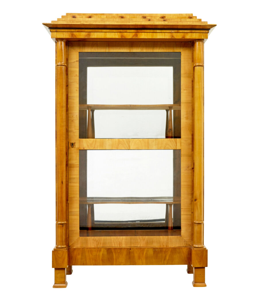 Fine Pair of Biedermeier Glazed Elm Display Cabinets — image 10
