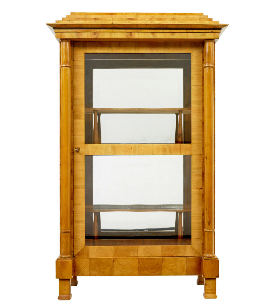 Fine Pair of Biedermeier Glazed Elm Display Cabinets — image 9