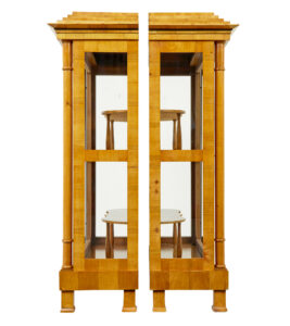 Fine Pair of Biedermeier Glazed Elm Display Cabinets — thumbnail 8