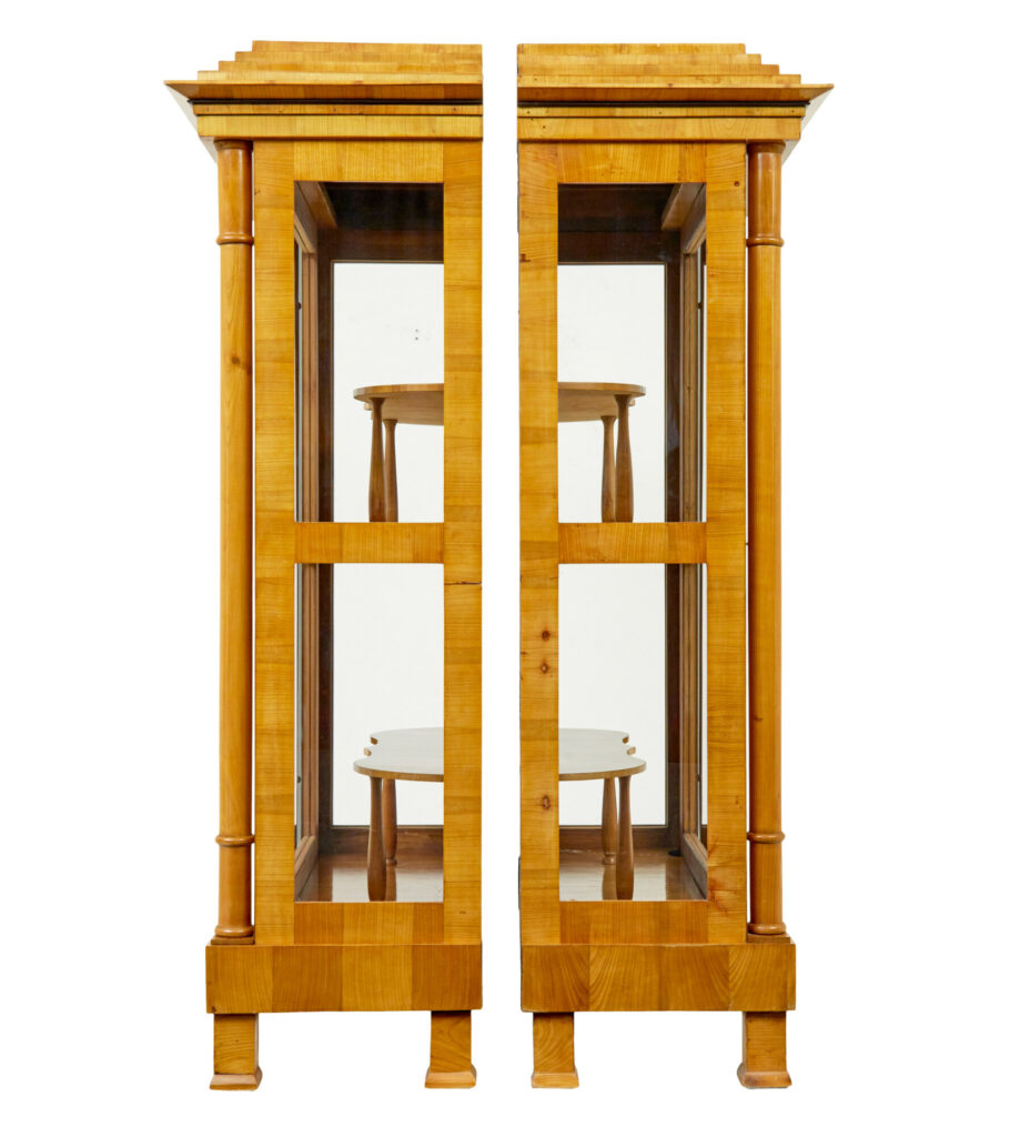 Fine Pair of Biedermeier Glazed Elm Display Cabinets — image 8