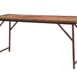 FRENCH 1920’s PAINTED FOLDING METALWORK TABLE