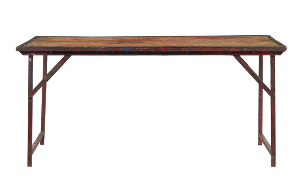 French 1920’s Painted Folding Metalwork Table — image 8