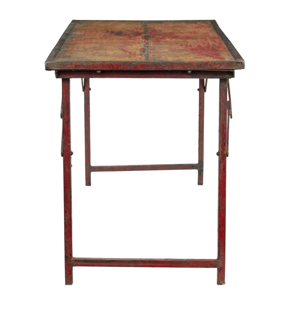 French 1920’s Painted Folding Metalwork Table — image 6