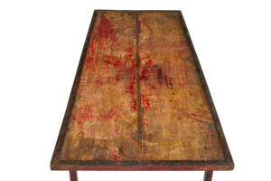French 1920’s Painted Folding Metalwork Table — thumbnail 4