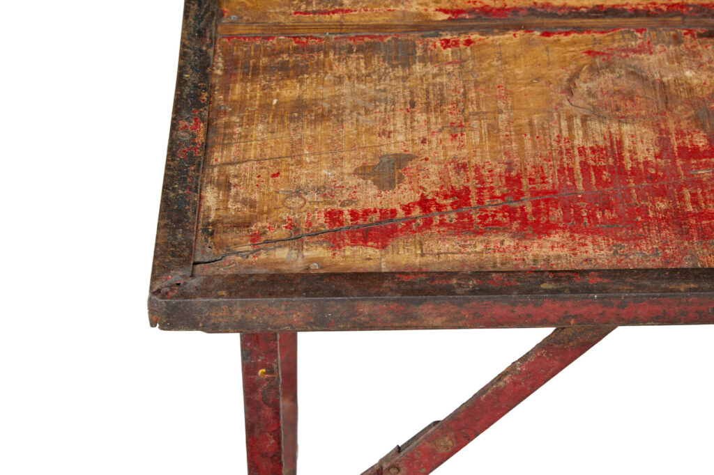 French 1920’s Painted Folding Metalwork Table — image 2