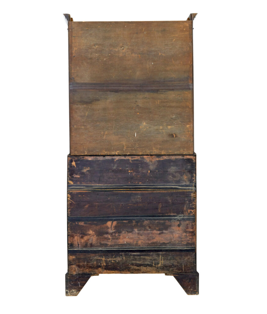 Early 19th Century Mahogany Astral Glazed Bureau Bookcase — image 6