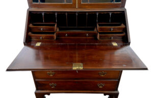 Early 19th Century Mahogany Astral Glazed Bureau Bookcase — thumbnail 3
