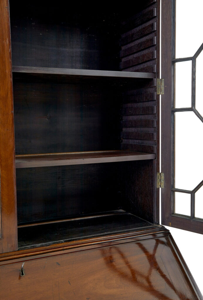 Early 19th Century Mahogany Astral Glazed Bureau Bookcase — image 2
