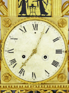 19th Century Swedish Gilt and Eglomise Ornate Wall Clock — thumbnail 8