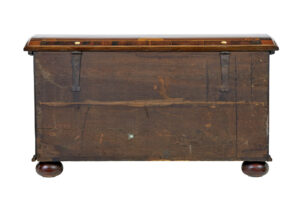 Mid 19th Century Profusely Inlaid Continental Walnut Dome Coffer — thumbnail 8