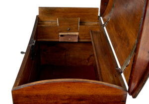 Mid 19th Century Profusely Inlaid Continental Walnut Dome Coffer — thumbnail 2