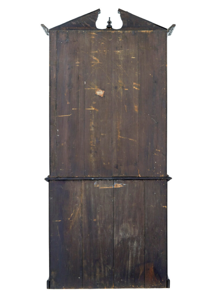 19th Century Inlaid Oak Architectural Cabinet Bookcase — image 7