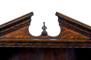 19th Century Inlaid Oak Architectural Cabinet Bookcase — thumbnail 3