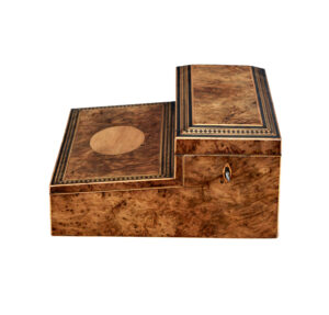 19th Century Victorian Burr Walnut Desk Top Writing Slope — thumbnail 6