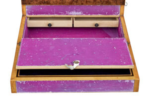 19th Century Victorian Burr Walnut Desk Top Writing Slope — thumbnail 3