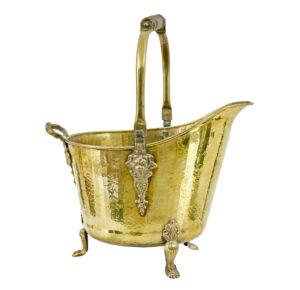 19TH CENTURY VICTORIAN BRASS COAL SCUTTLE