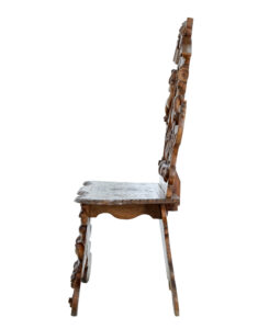 19th Century Carved Flemish Walnut Decorative Chair — thumbnail 11