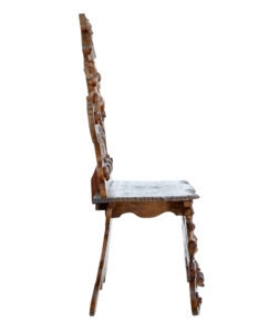 19th Century Carved Flemish Walnut Decorative Chair — thumbnail 9