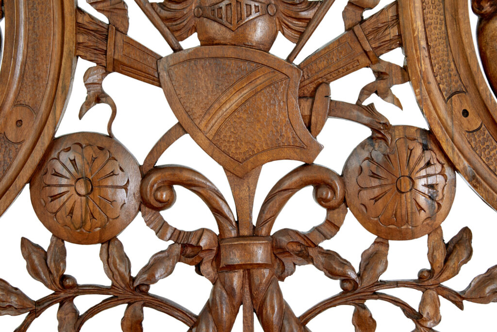 19th Century Carved Flemish Walnut Decorative Chair — image 7