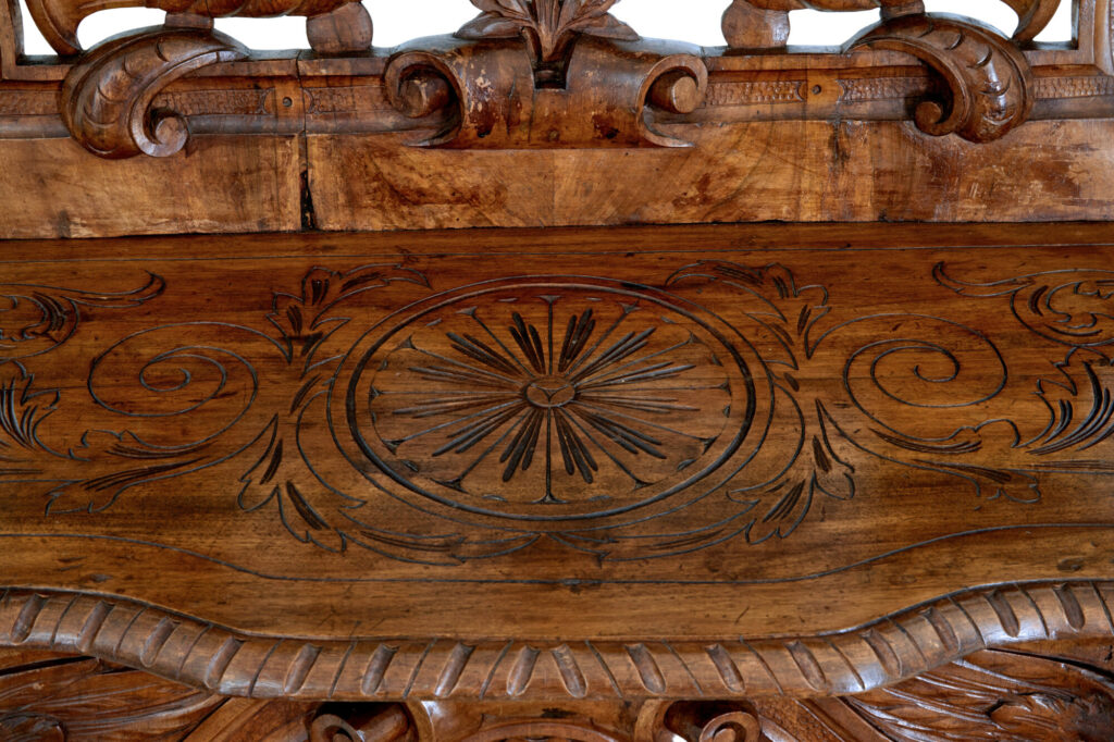 19th Century Carved Flemish Walnut Decorative Chair — image 5