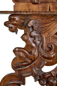 19th Century Carved Flemish Walnut Decorative Chair — thumbnail 3