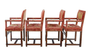 Set of 4 19th Century Walnut Coronation Armchairs — thumbnail 9