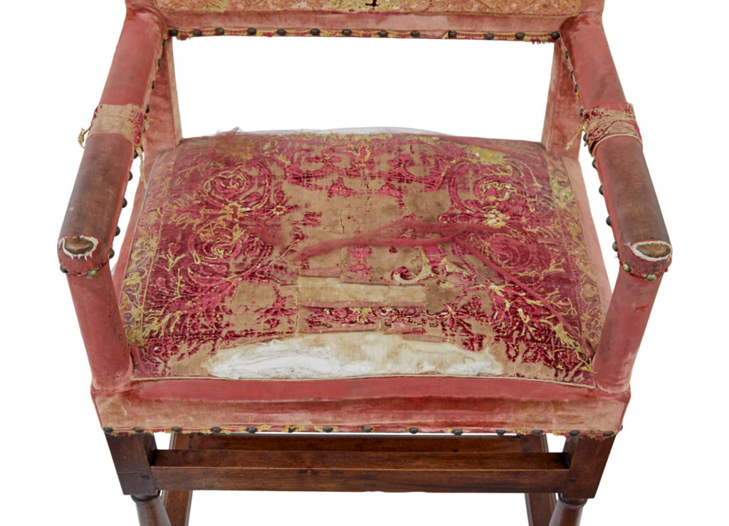 Set of 4 19th Century Walnut Coronation Armchairs — image 4