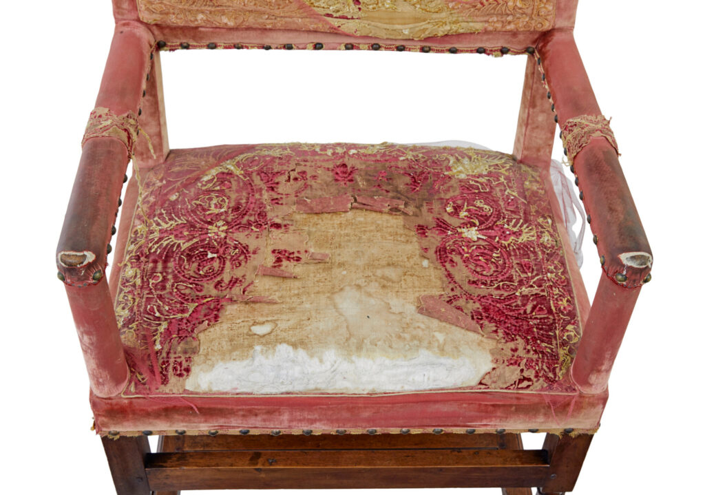 Set of 4 19th Century Walnut Coronation Armchairs — image 3