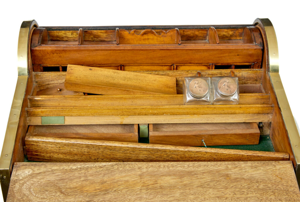 19th Century Campaign Metamorphic Camphor Writing Slope — image 7