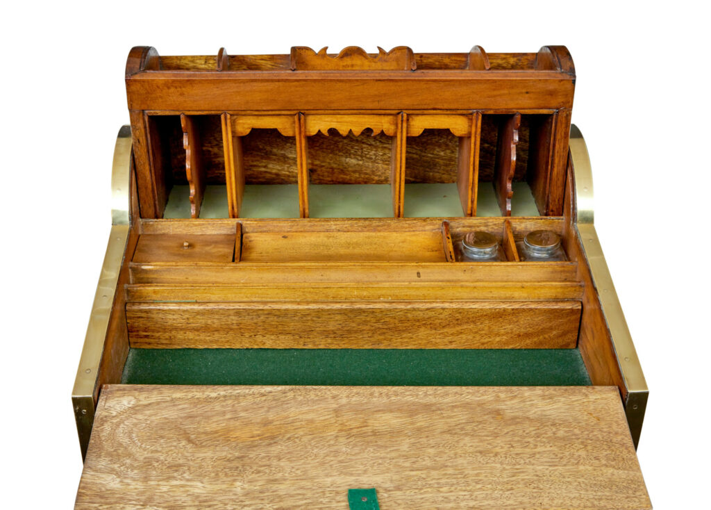 19th Century Campaign Metamorphic Camphor Writing Slope — image 6