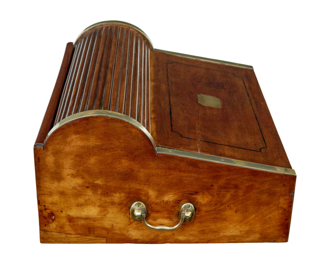 19th Century Campaign Metamorphic Camphor Writing Slope — image 4