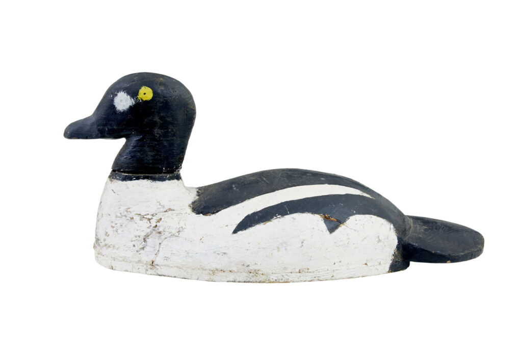 Early 20th Century Carved Hand Painted Decoy Duck