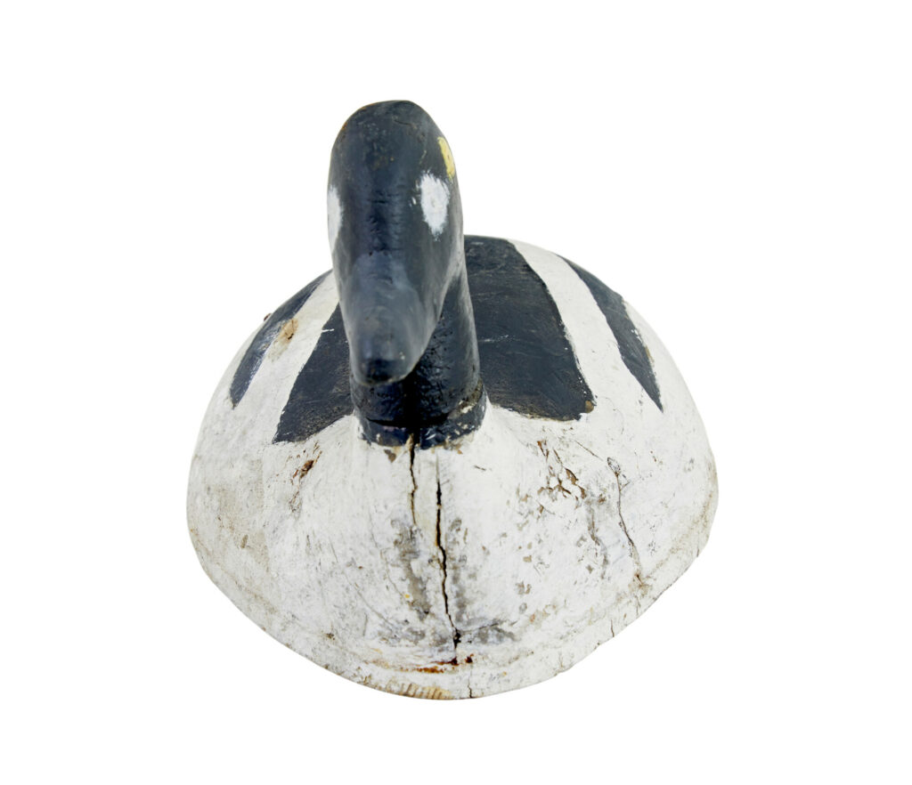 Early 20th Century Carved Hand Painted Decoy Duck — image 5