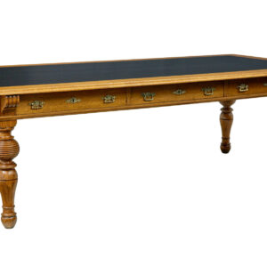 LARGE 19TH CENTURY CARVED OAK LIBRARY TABLE