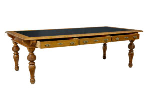 Large 19th Century Carved Oak Library Table — thumbnail 10