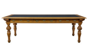 Large 19th Century Carved Oak Library Table — thumbnail 9