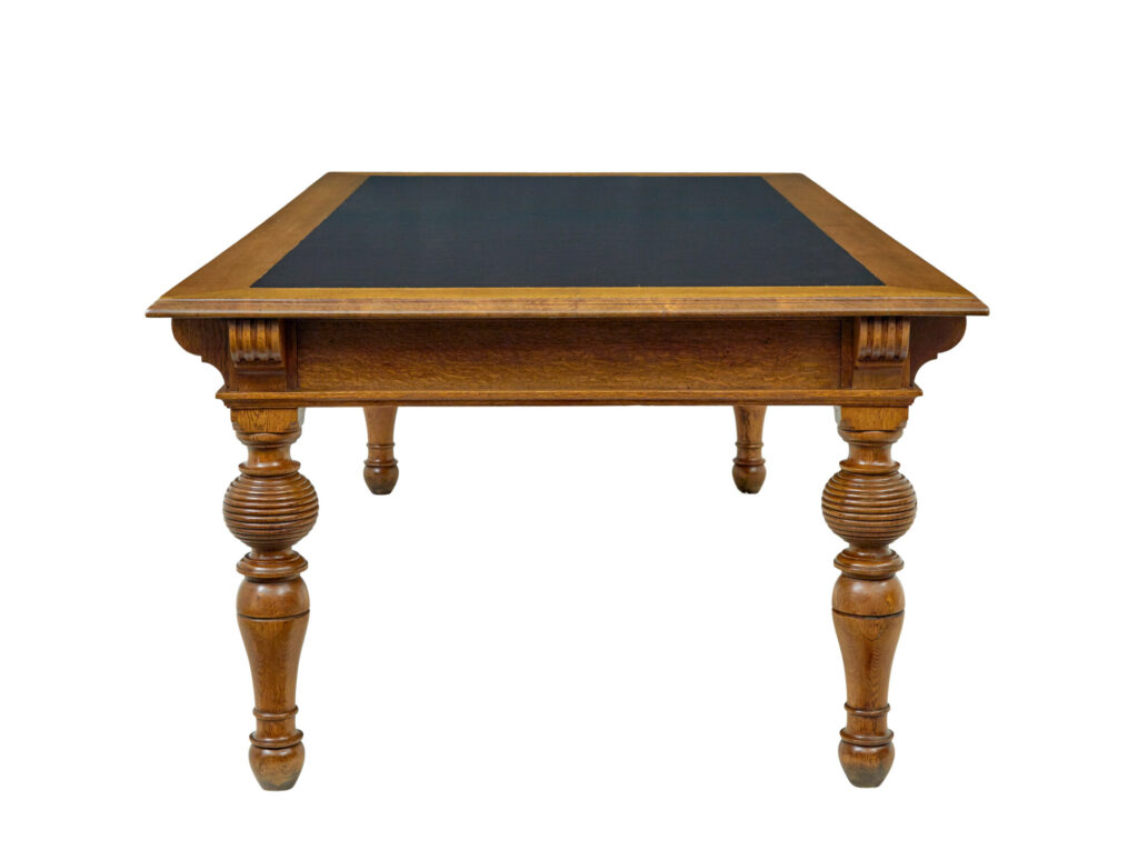 Large 19th Century Carved Oak Library Table — image 6