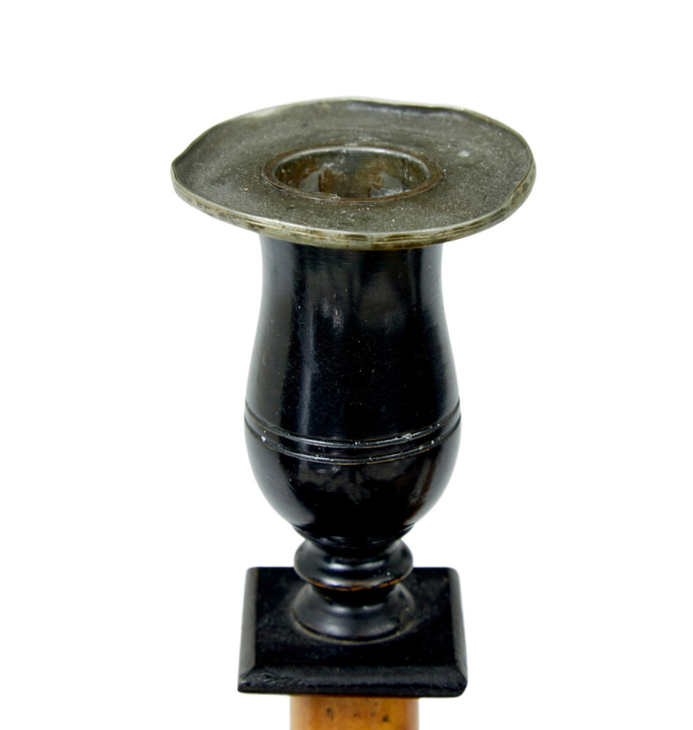 Pair of Swedish 19th Century Karl Johan Masur Birch Candlesticks — image 4